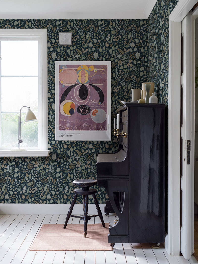 1977 Stig Lindberg Herbarium Multi Wallpaper by Boråstapeter