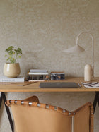 1979 Stig Lindberg Grazia Yellow and Beige Wallpaper by Boråstapeter