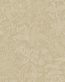 1979 Stig Lindberg Grazia Yellow and Beige Wallpaper by Boråstapeter