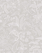 1981 Stig Lindberg Grazia Grey and White Wallpaper by Boråstapeter