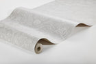 1981 Stig Lindberg Grazia Grey and White Wallpaper by Boråstapeter
