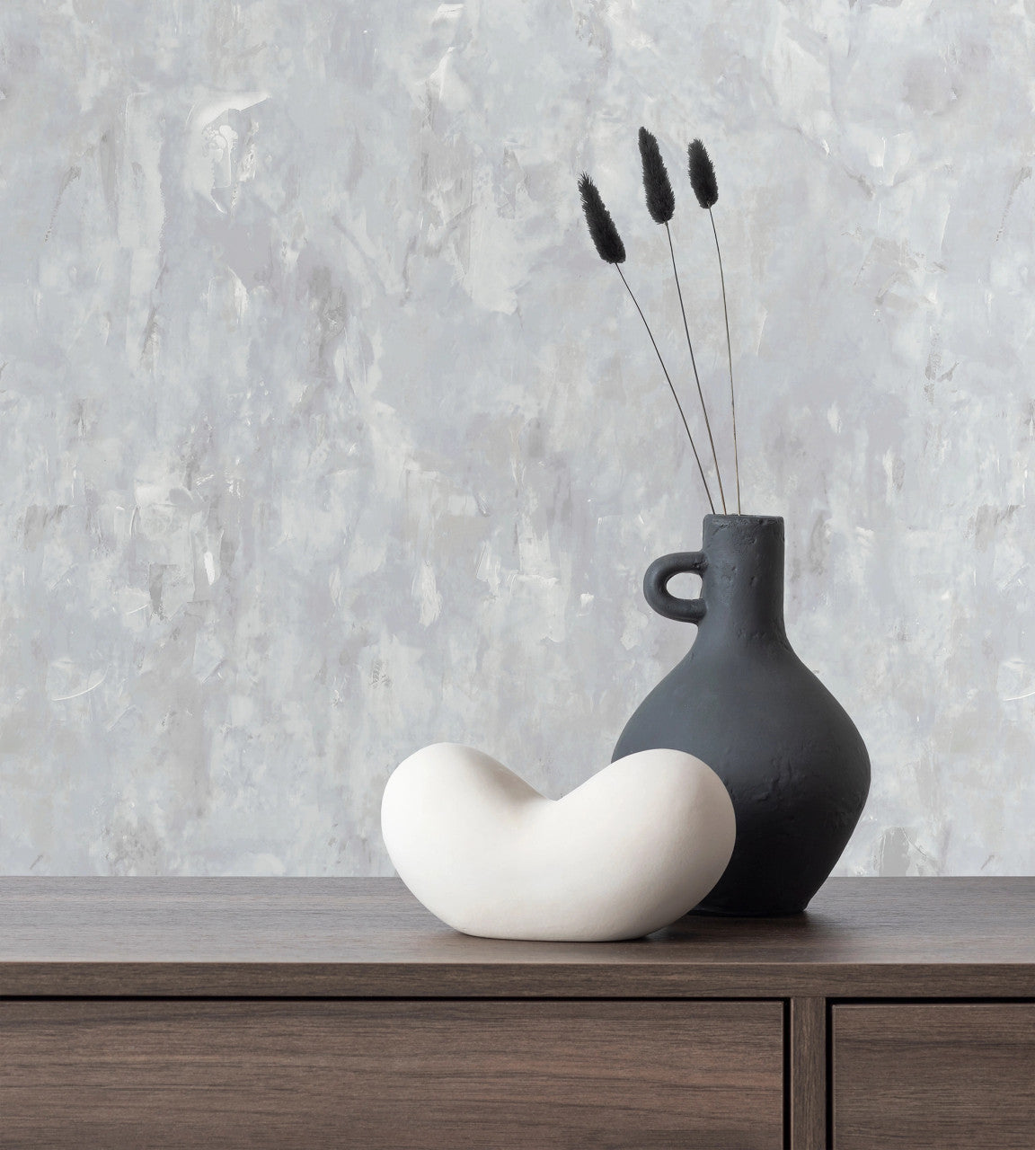 198403 Camilla Plain Grey Wallpaper by Grandeco