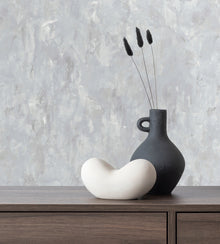 198403 Camilla Plain Grey Wallpaper by Grandeco