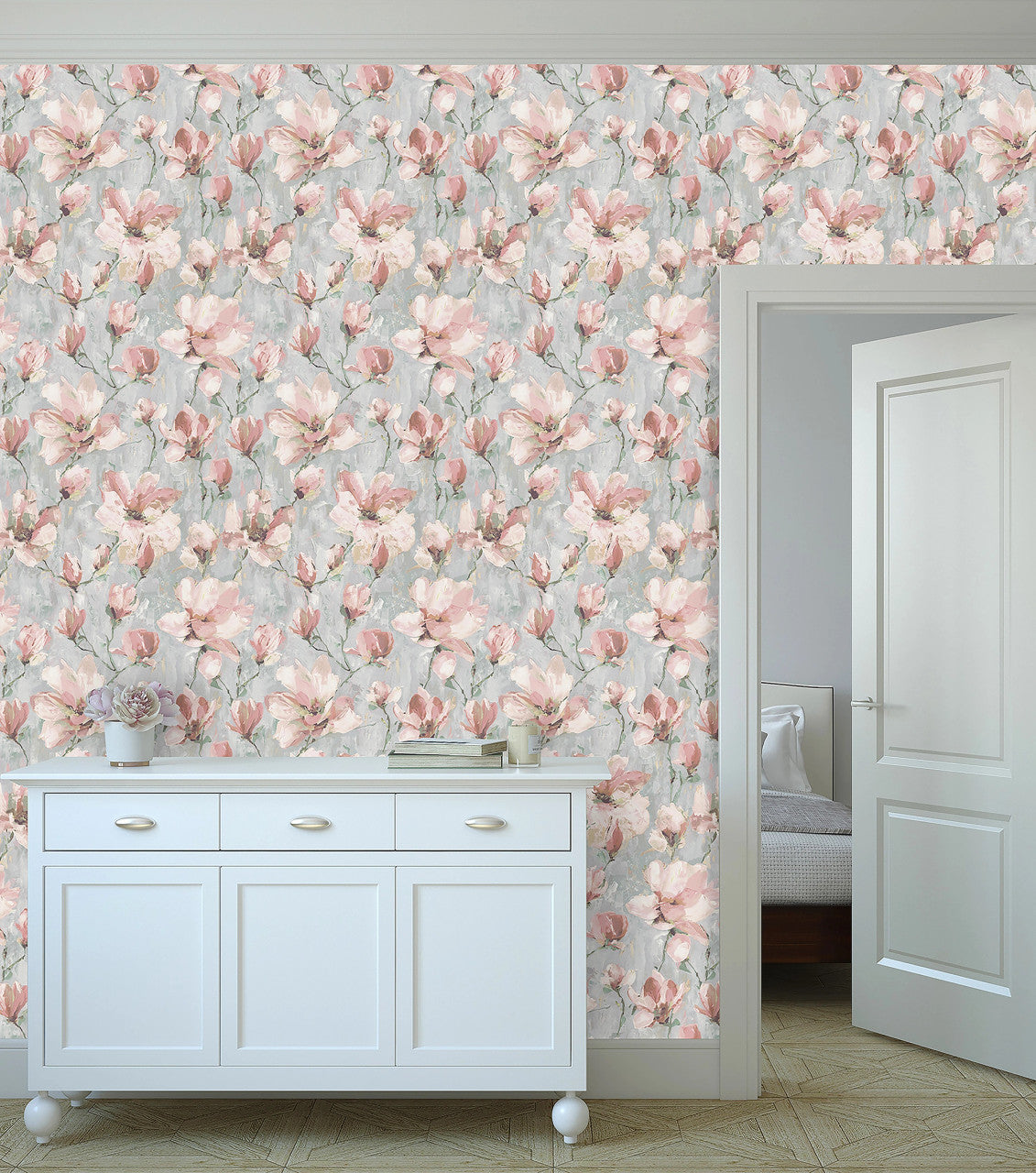 198503 Camilla Floral Blush Wallpaper by Grandeco