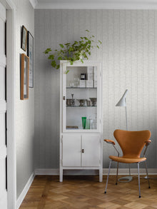 1986 Arne Jacobsen Tassel Grey Wallpaper by Boråstapeter