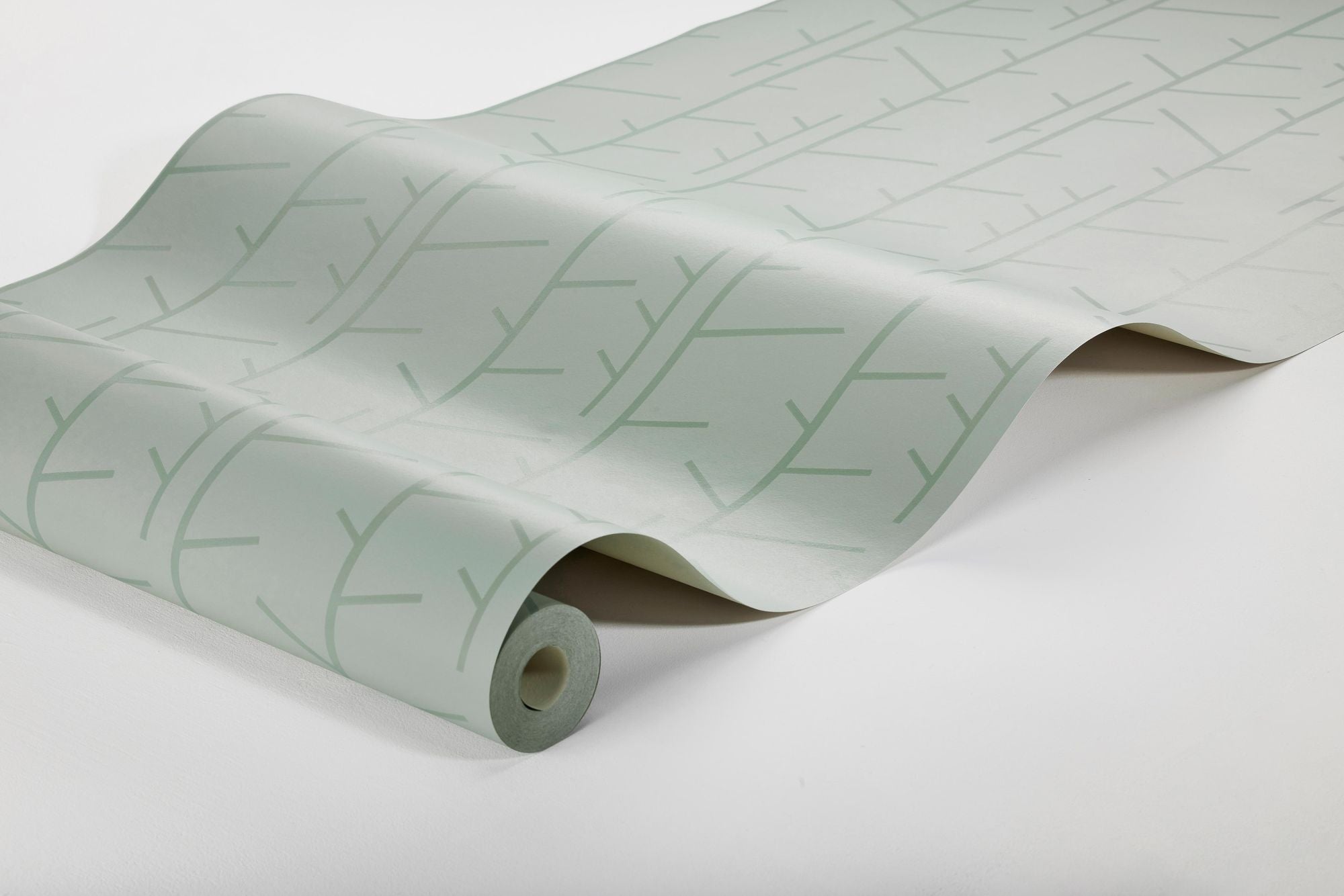 1987 Arne Jacobsen Tassel Green Wallpaper by Boråstapeter