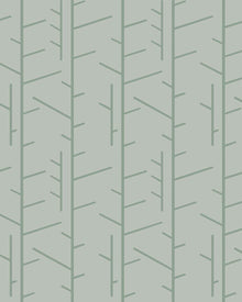 1987 Arne Jacobsen Tassel Green Wallpaper by Boråstapeter
