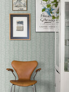 1987 Arne Jacobsen Tassel Green Wallpaper by Boråstapeter