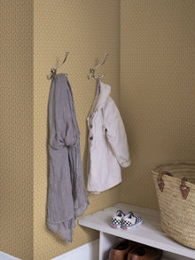 1988 Arne Jacobsen Ypsilon Yellow Wallpaper by Boråstapeter