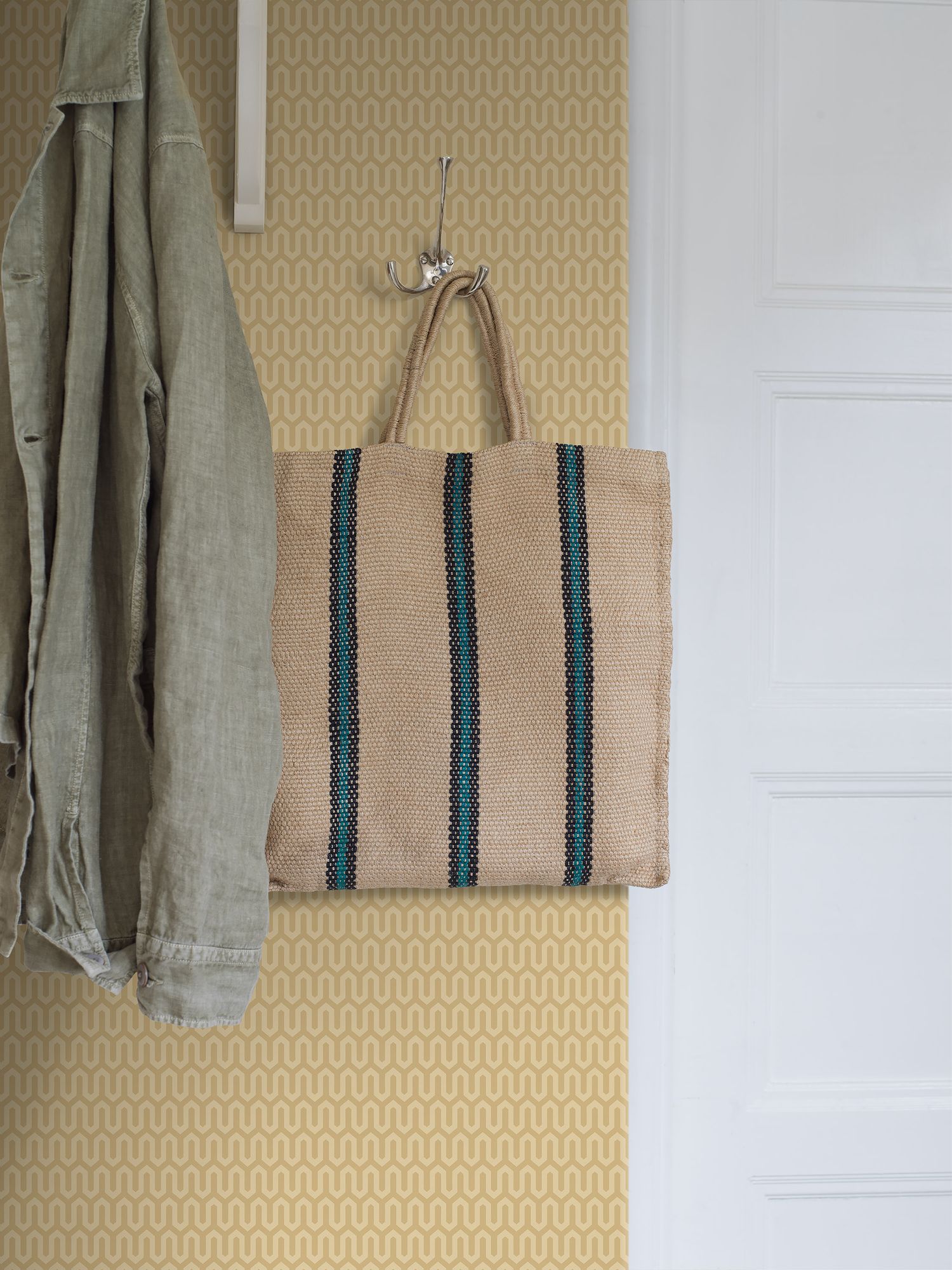 1988 Arne Jacobsen Ypsilon Yellow Wallpaper by Boråstapeter