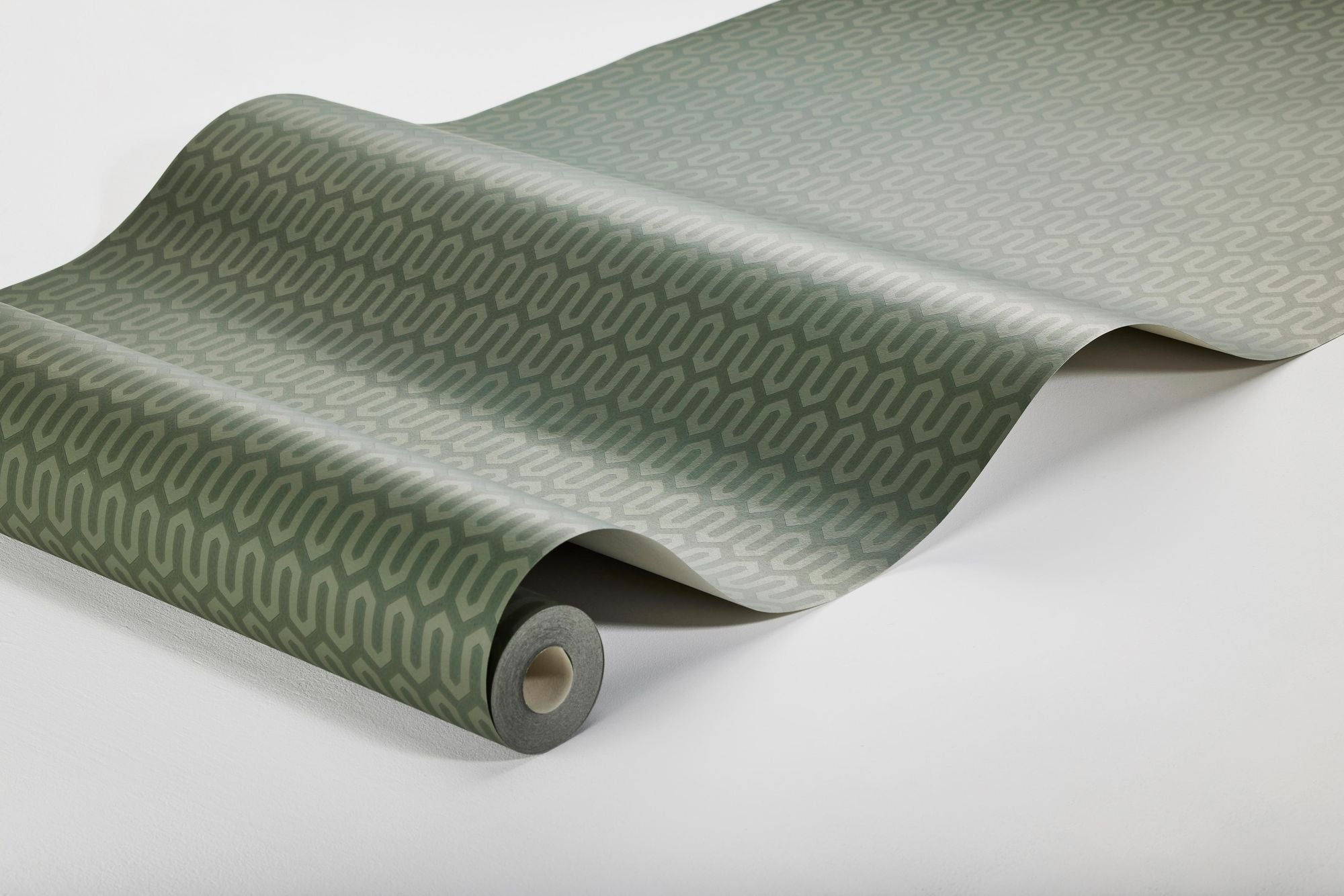 1989 Arne Jacobsen Ypsilon Green Wallpaper by Boråstapeter