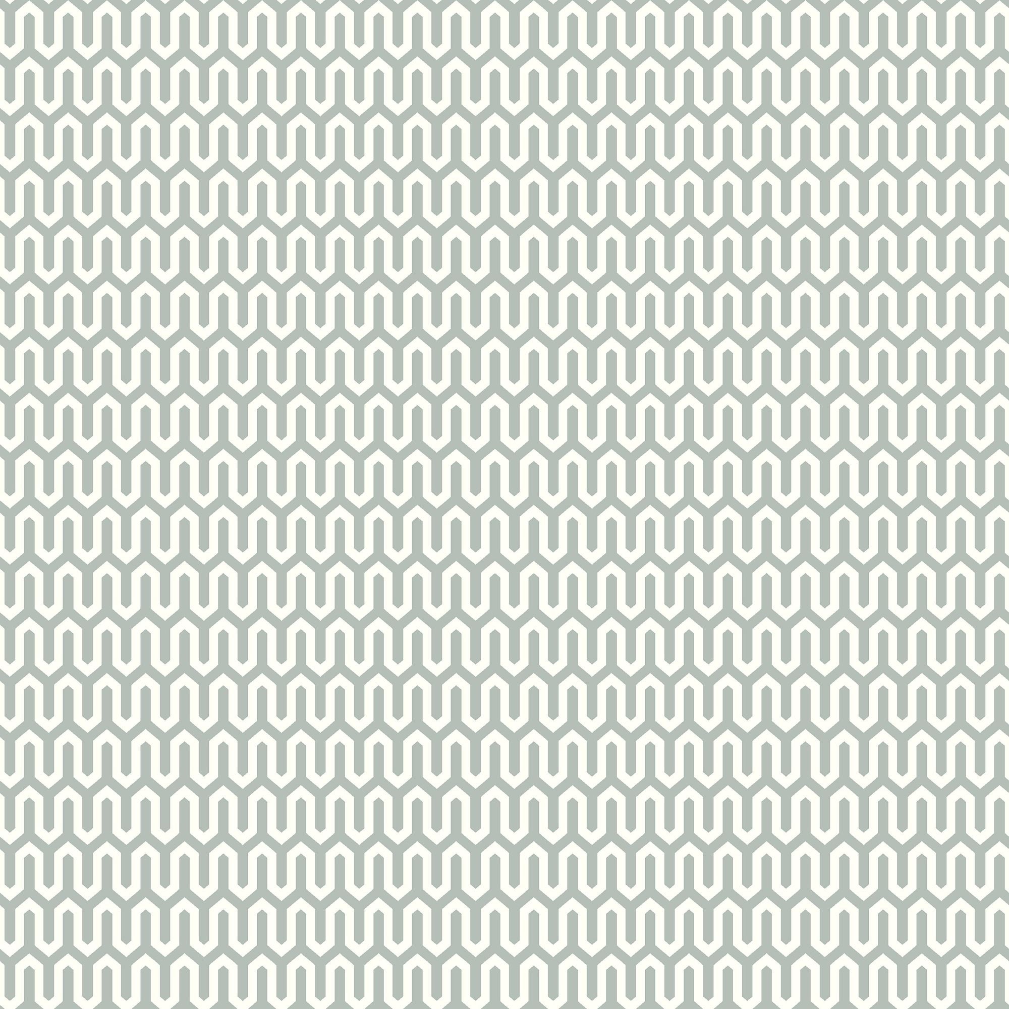 1990 Arne Jacobsen Ypsilon Light Turquoise and White Graphics Wallpaper by Boråstapeter