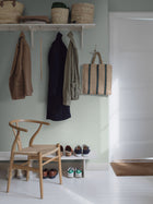 1990 Arne Jacobsen Ypsilon Turquoise and White Wallpaper by Boråstapet