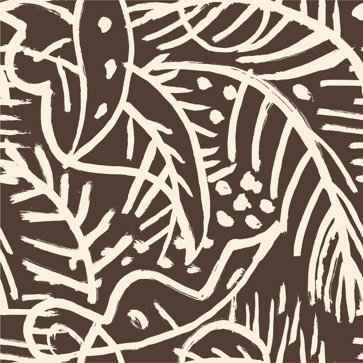 1992-7 Selva de Mar (1992-7) Brown 9 Selvas Mariscal Wallpaper by Tres Tintas - flat