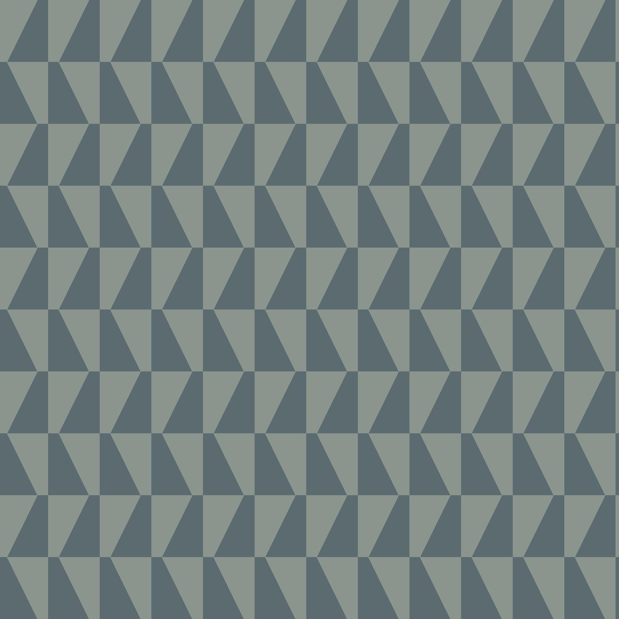 1995 Arne Jacobsen Trapez Dark Blue and Green Graphics Wallpaper by Boråstapeter