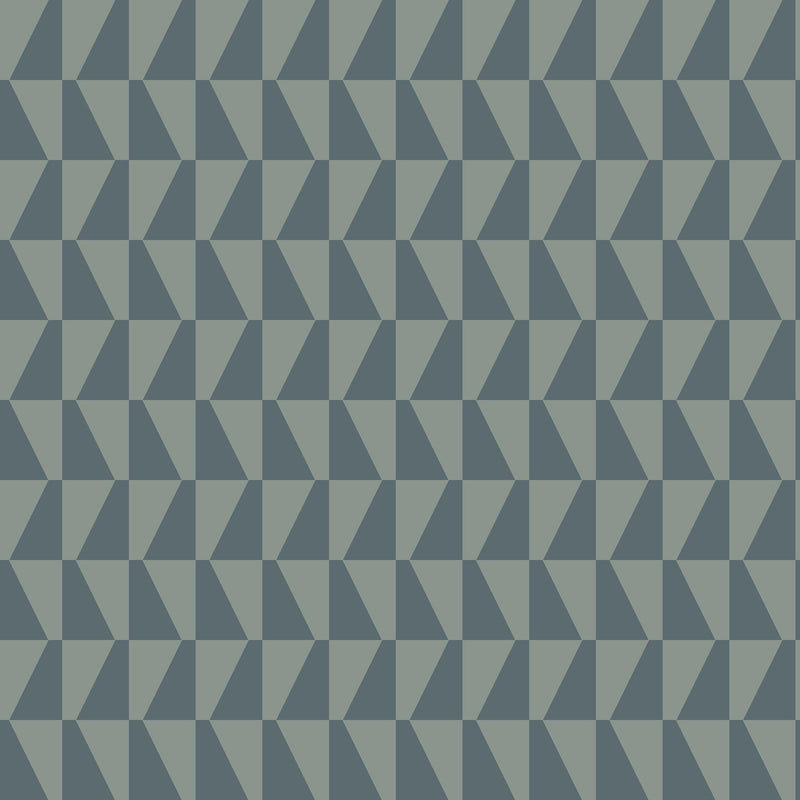 1995 Arne Jacobsen Trapez Dark Blue and Green Graphics Wallpaper by Boråstapeter