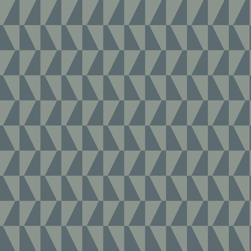 1995 Arne Jacobsen Trapez Blue and Green Wallpaper by Boråstapeter