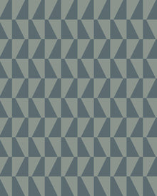 1995 Arne Jacobsen Trapez Blue and Green Wallpaper by Boråstapeter