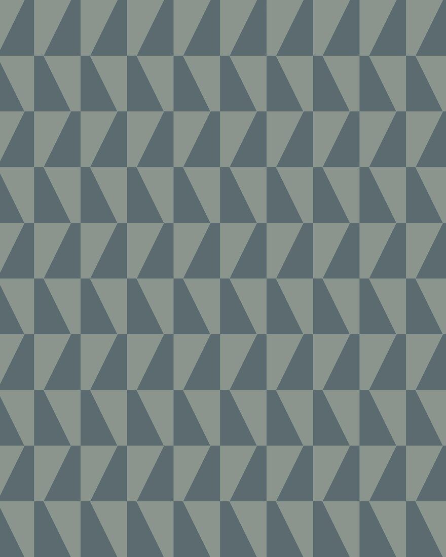1995 Arne Jacobsen Trapez Blue and Green Wallpaper by Boråstapeter
