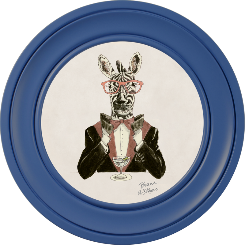 Happy Hour Marty on Chalk White Framed Art Prints by Brand McKenzie