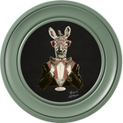 Happy Hour Marty on Charcoal Black Framed Art Prints by Brand McKenzie