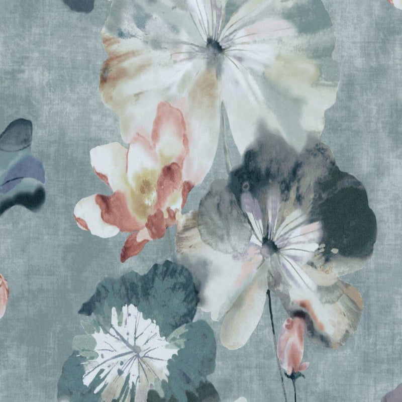 2008-143-02 Water Lilies Willow Wallpaper by 1838 Wallcoverings