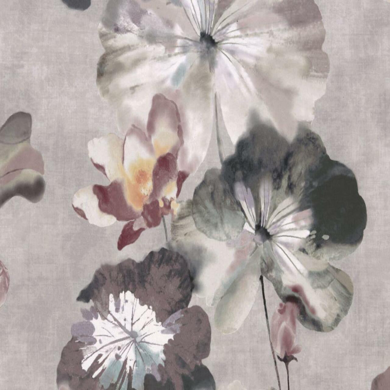 2008-143-06 Water Lilies Willow Wallpaper by 1838 Wallcoverings