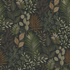 20104 Ängslycka Black, Orange and Green Ester Wallpaper by Galerie