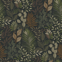 20104 Ängslycka Black, Orange and Green Ester Wallpaper by Galerie