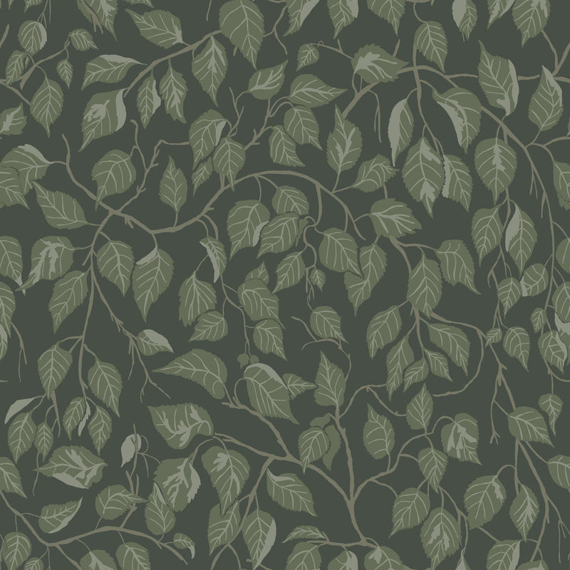 20108 Hängbjörk Green Ester Wallpaper by Galerie