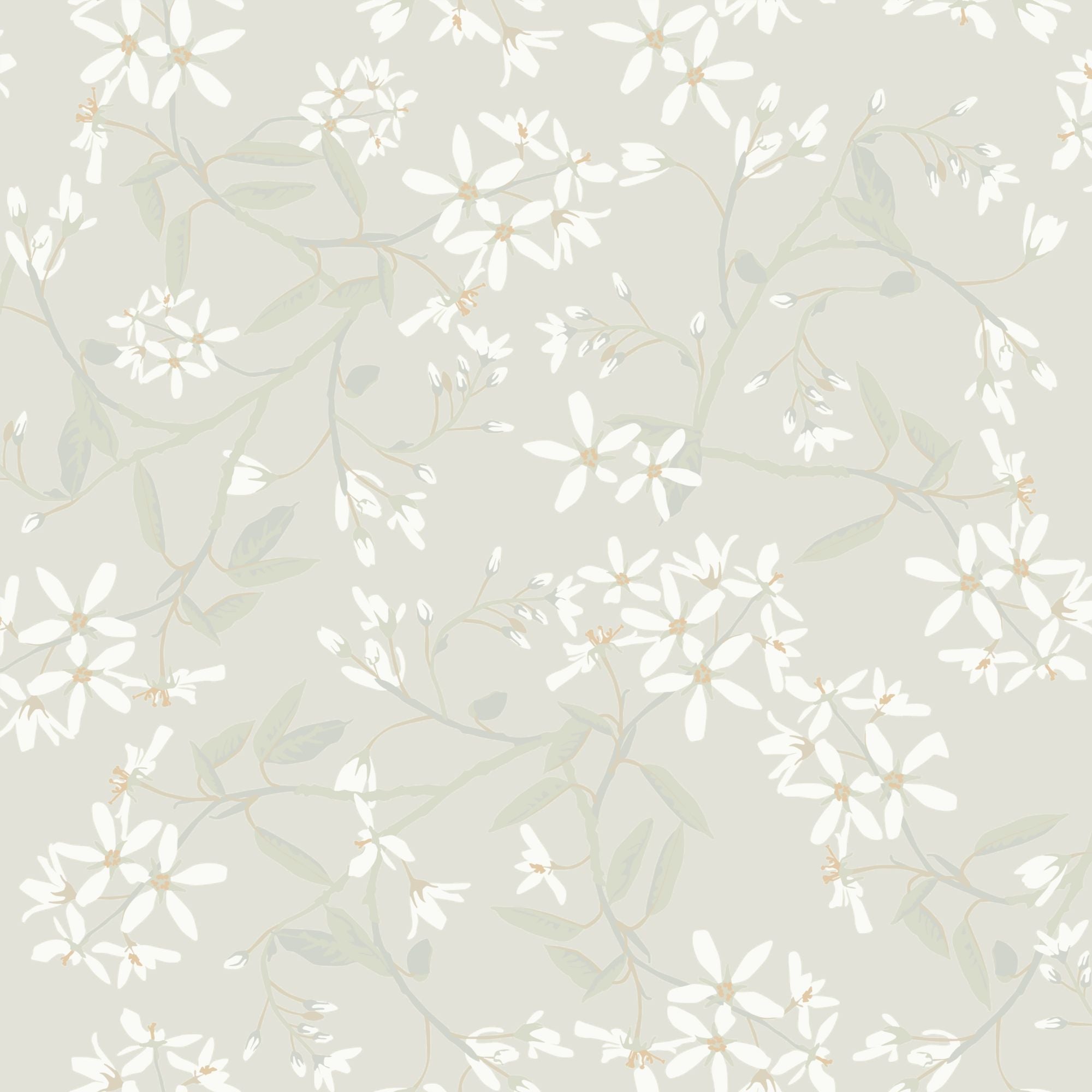 20110 Paradis Silver Grey and White Ester Wallpaper by Galerie
