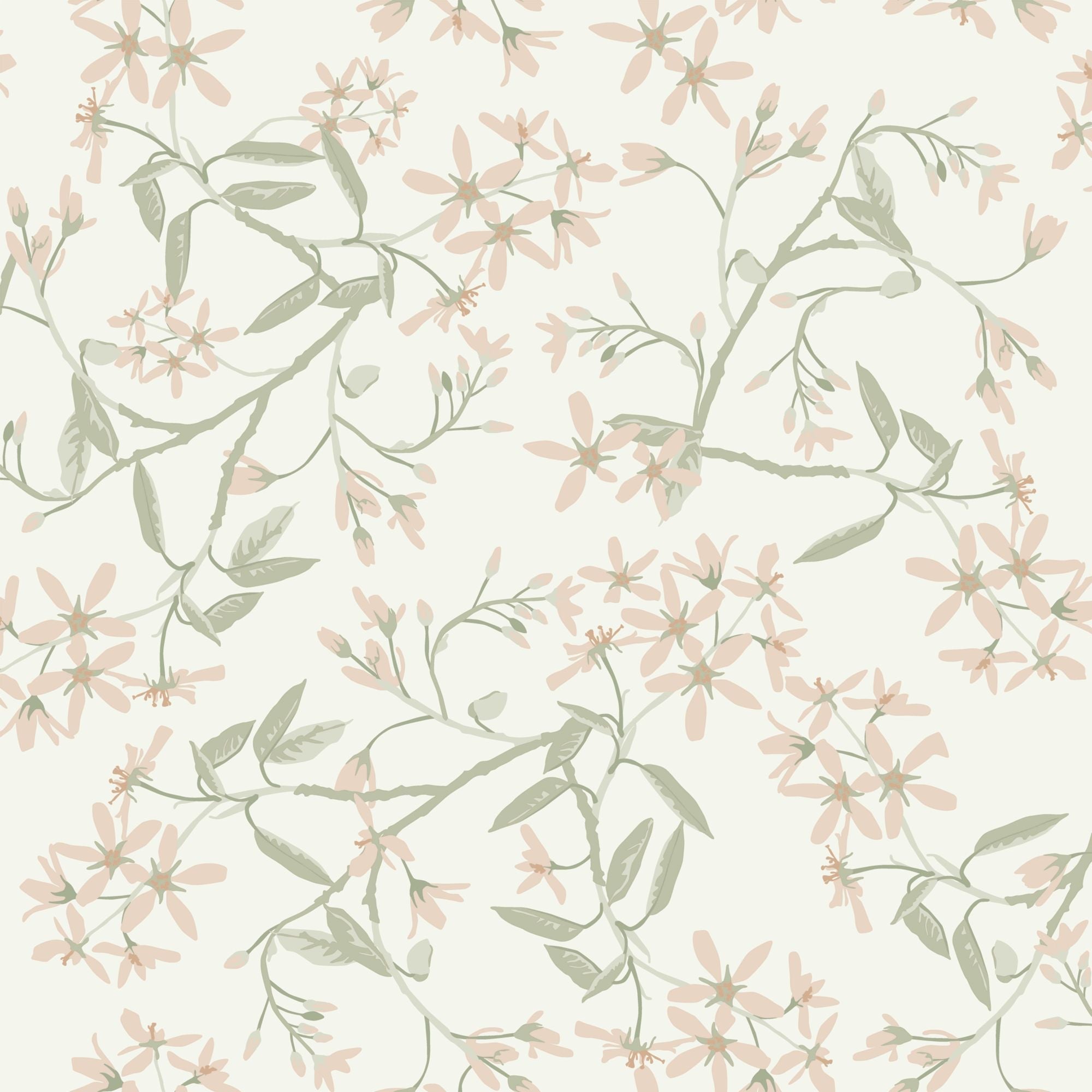 20111 Paradis Pink and Green Ester Wallpaper by Galerie