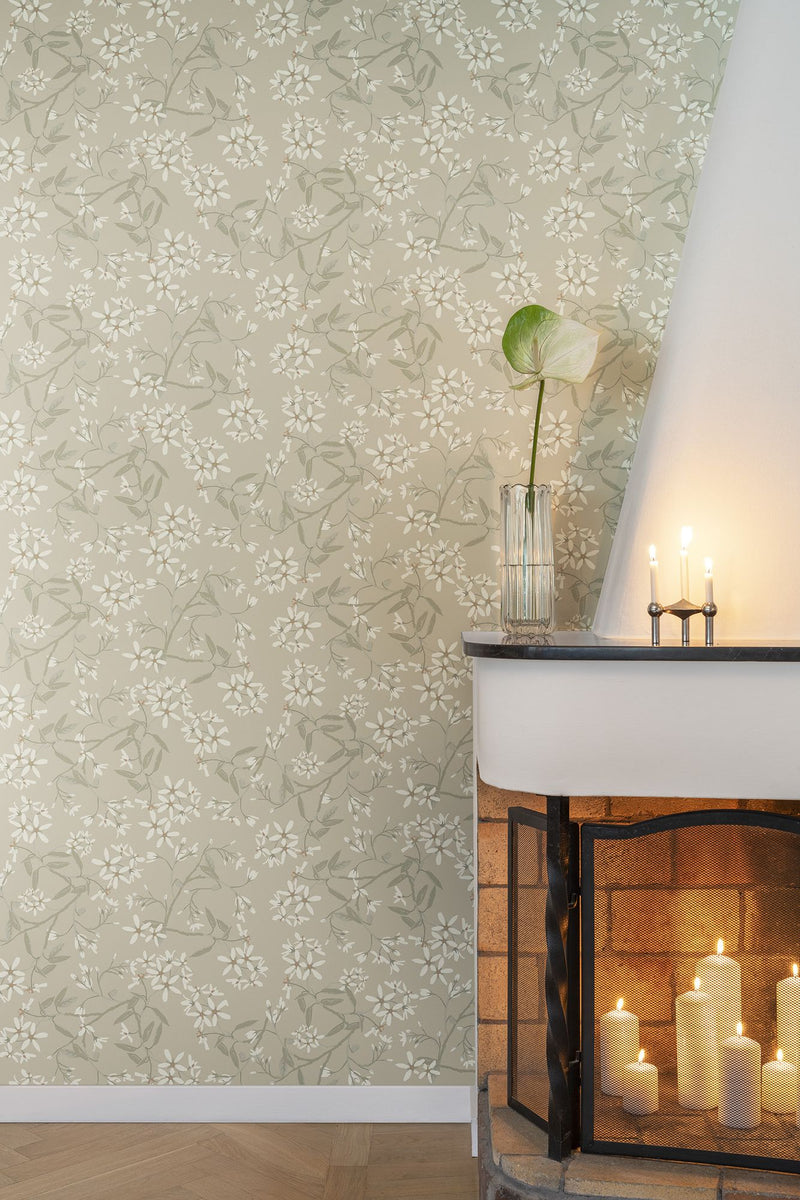 20112 Paradis Beige Ester Wallpaper by Galerie