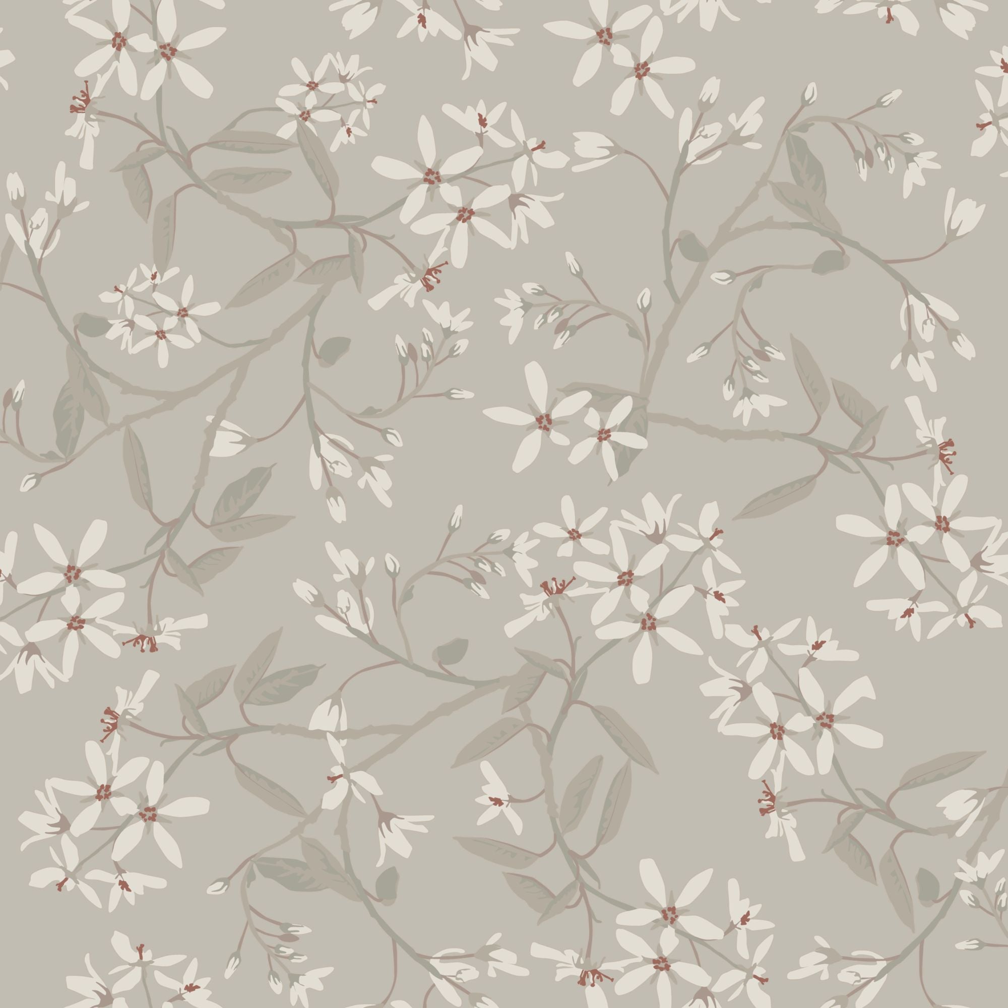 20113 Paradis Bronze Brown and Silver Grey Ester Wallpaper by Galerie