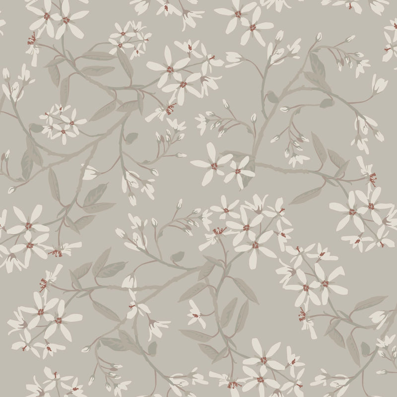 20113 Paradis Bronze Brown and Silver Grey Ester Wallpaper by Galerie