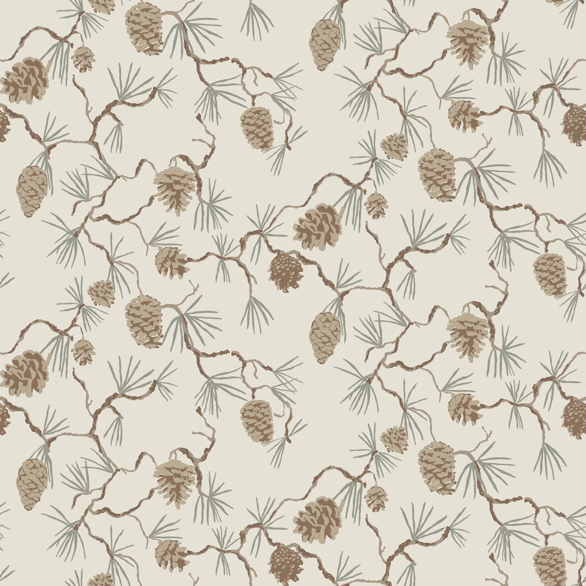 20115 Tallskog Beige and Green Ester Wallpaper by Galerie