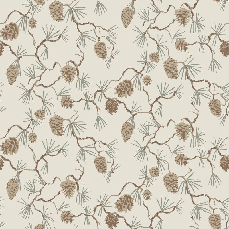 20115 Tallskog Beige and Green Ester Wallpaper by Galerie