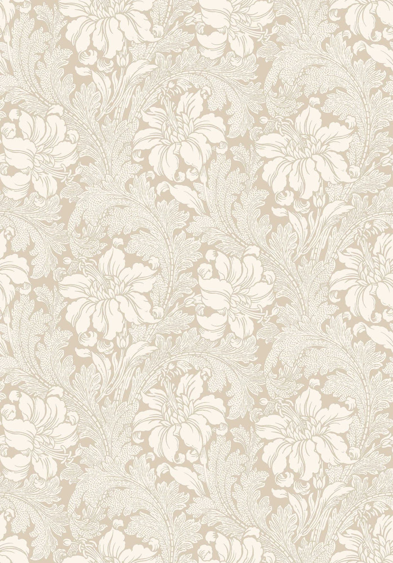 Acanthus Light Beige Icons Wallpaper by Boråstapeter
