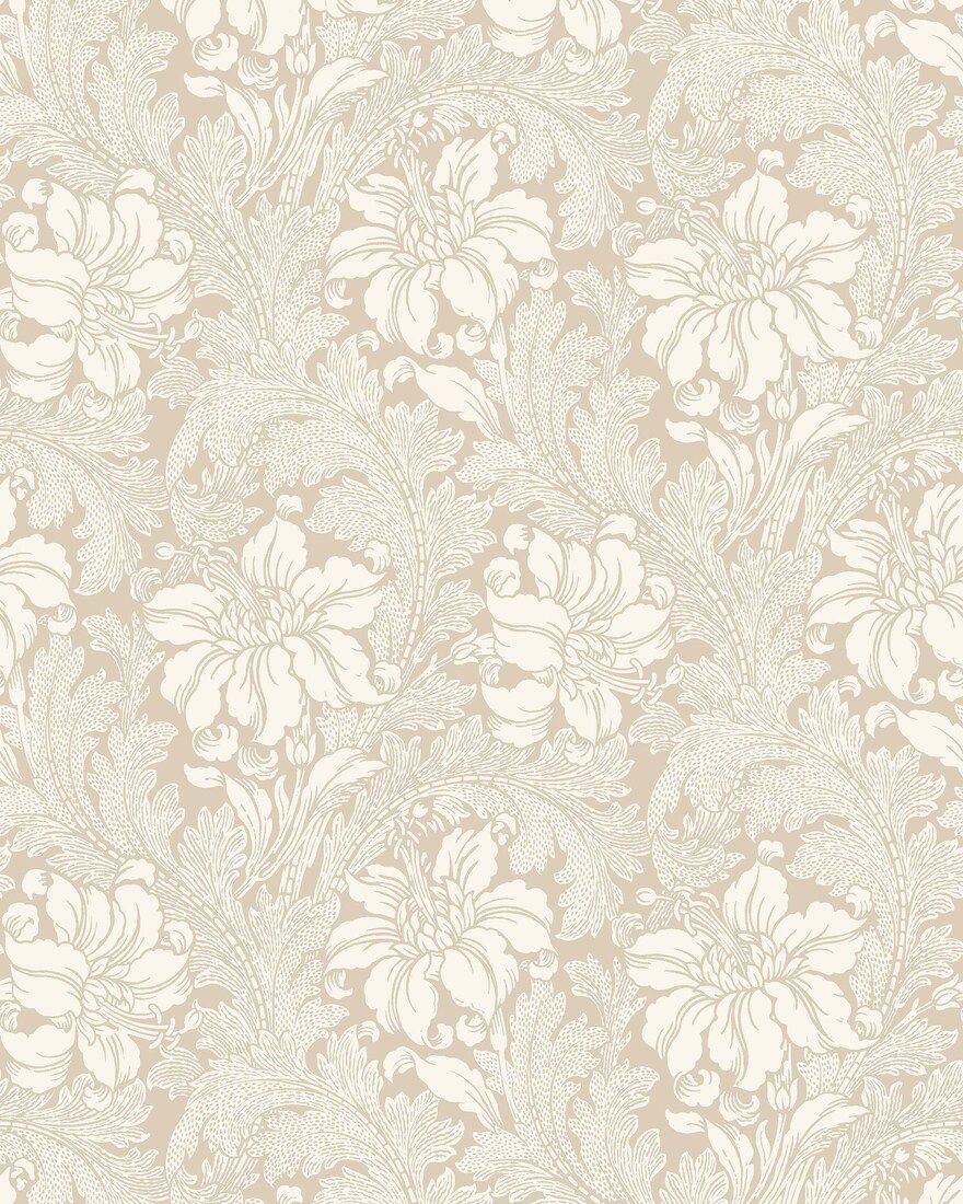 Acanthus Light Beige Icons Wallpaper by Boråstapeter