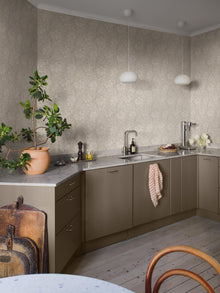 Acanthus Light Beige Icons Wallpaper by Boråstapeter
