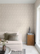 Acanthus Light Beige Icons Wallpaper by Boråstapeter