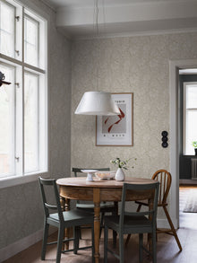 Acanthus Light Beige Icons Wallpaper by Boråstapeter
