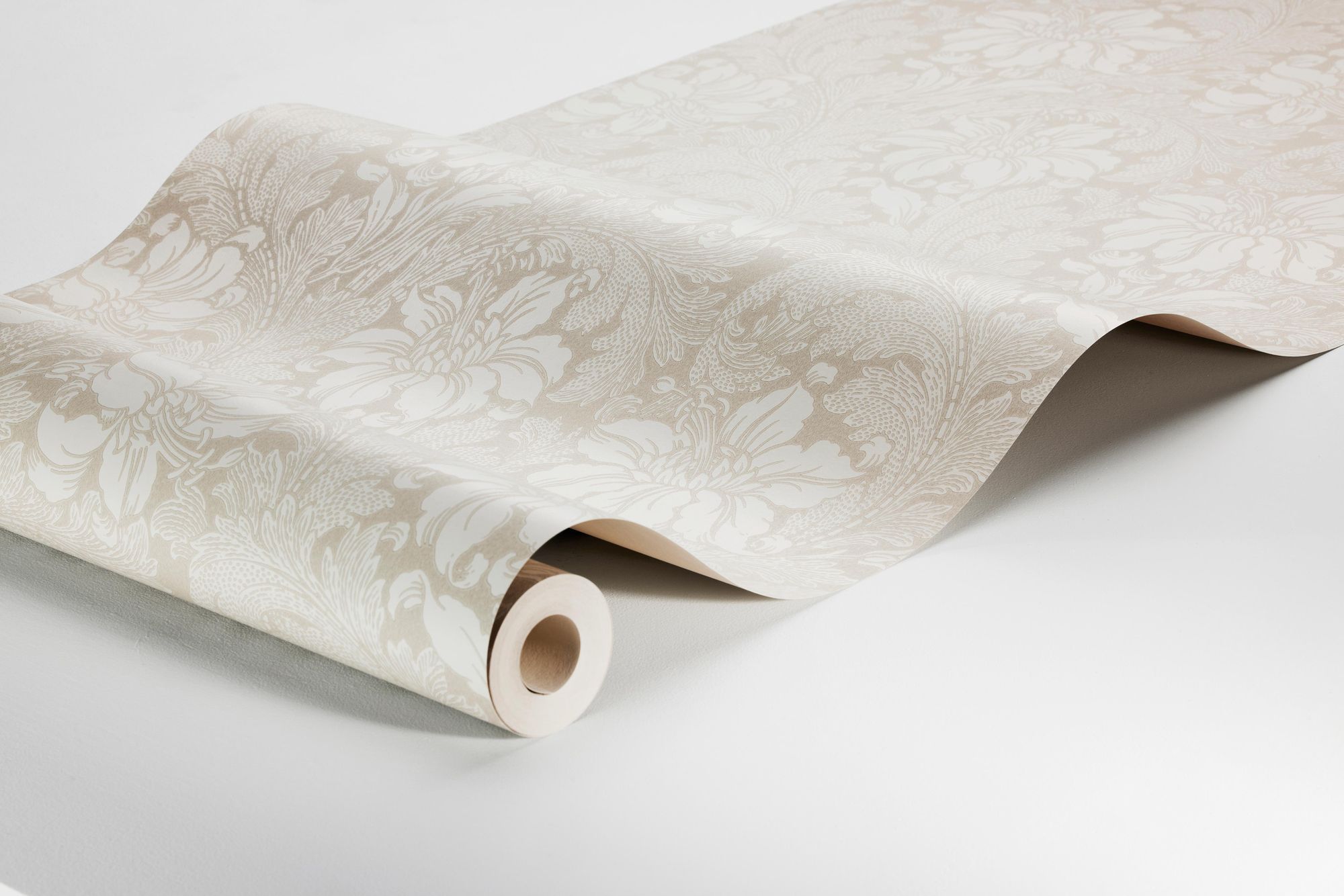 Acanthus Light Beige Icons Wallpaper by Boråstapeter