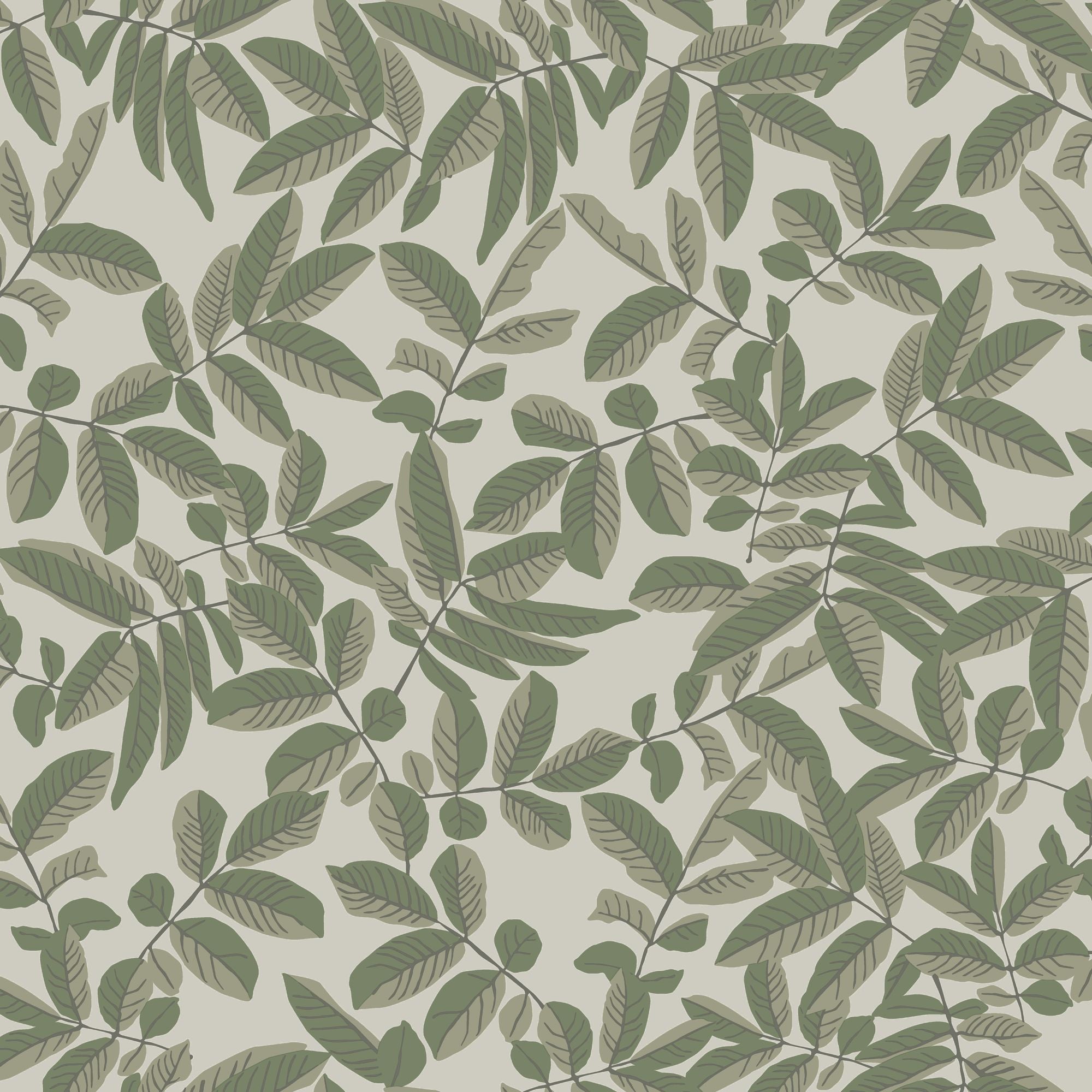 Lövskog Green Ester Wallpaper by Galerie