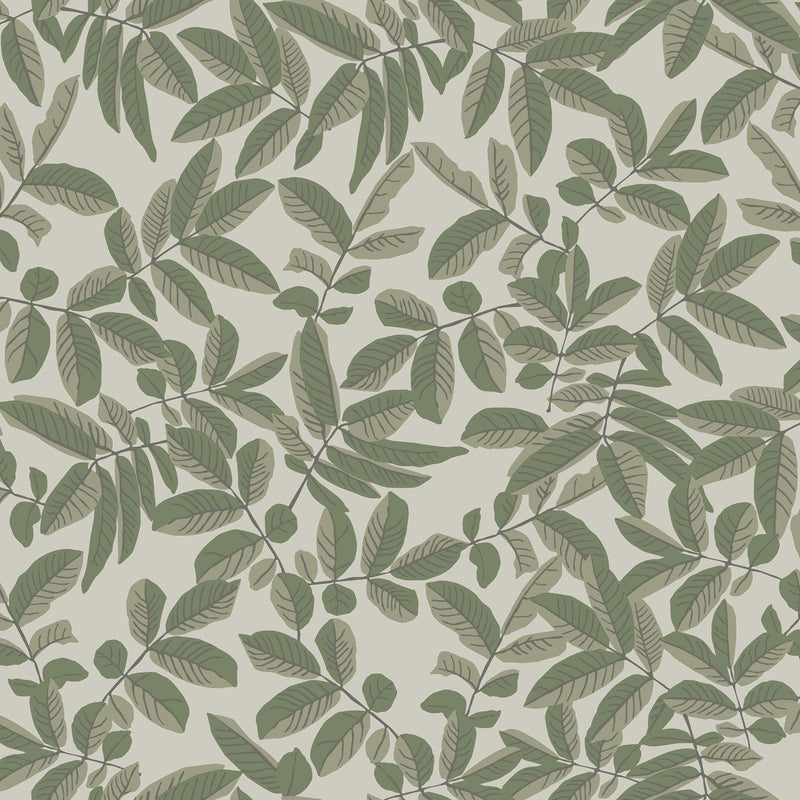 Lövskog Green Ester Wallpaper by Galerie