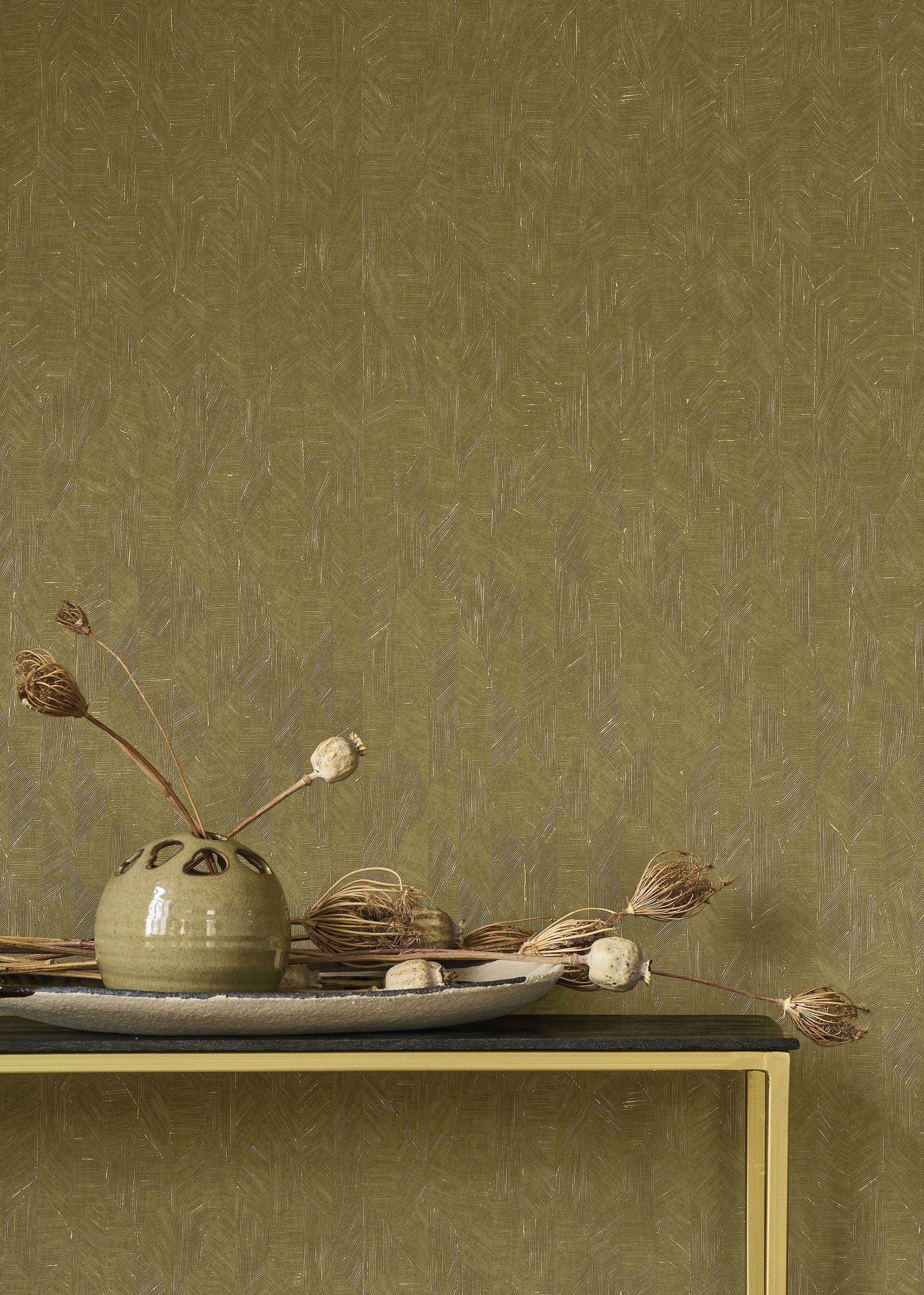 201277667 Tarrazu Vert Feuille Vegetals Wallpaper by Casadeco
