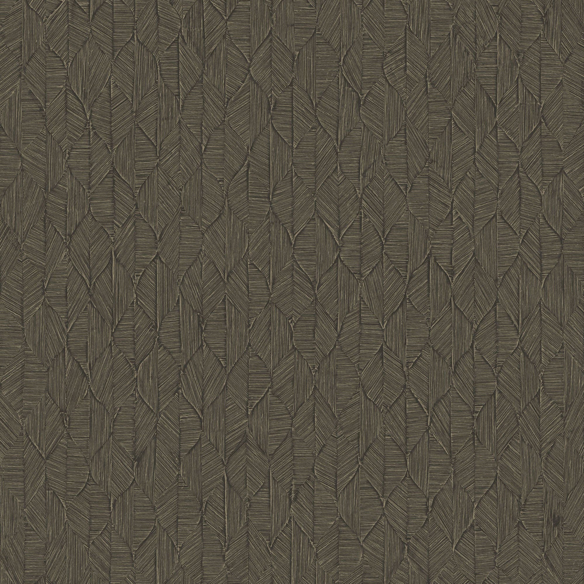 201279559 Tarrazu Noir Fusain Vegetals Wallpaper by Casadeco