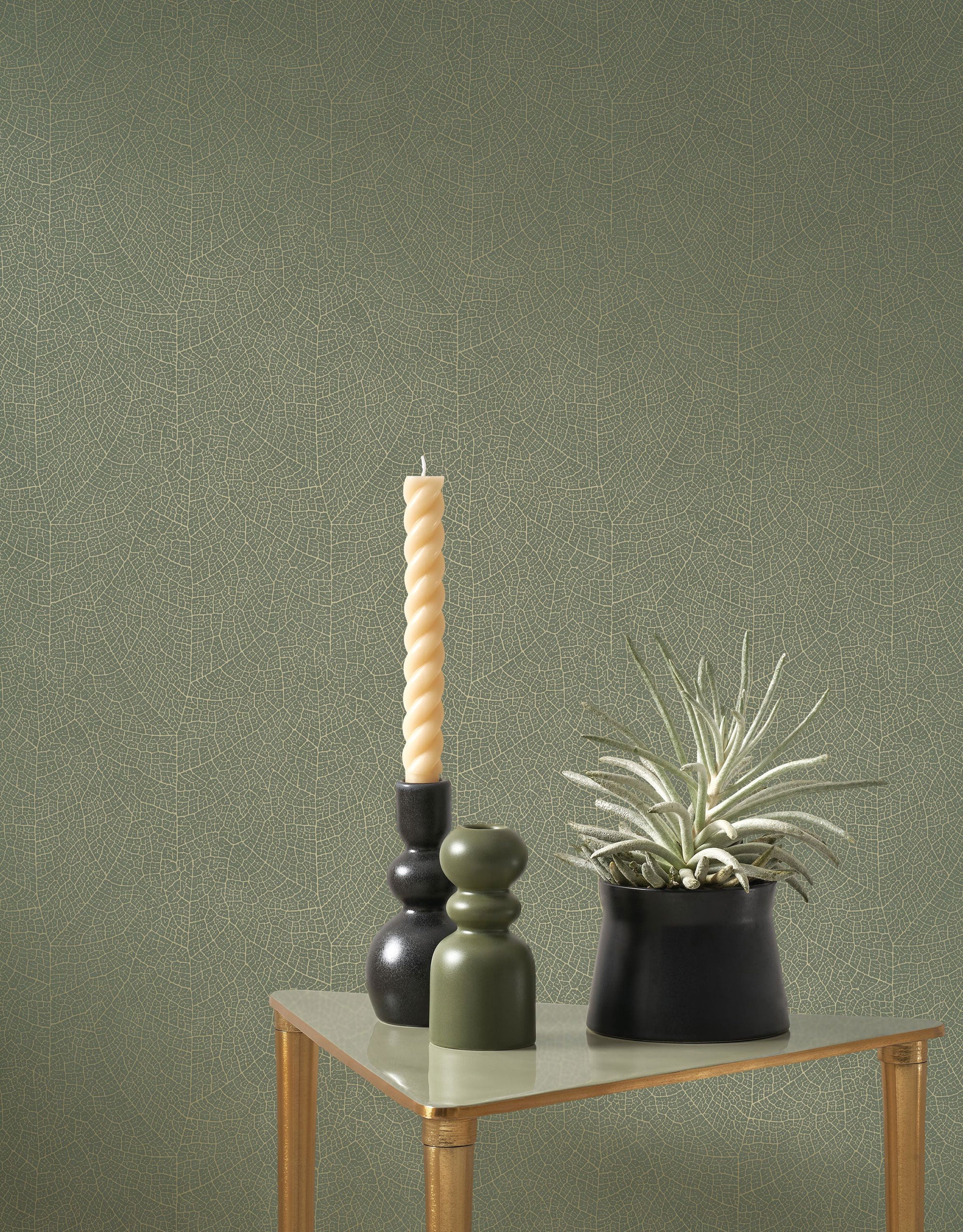 201287373 Nola Vert Eucalyptus Vegetals Wallpaper by Casadeco