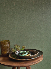 201287909 Nola Vert Emeraude Vegetals Wallpaper by Casadeco