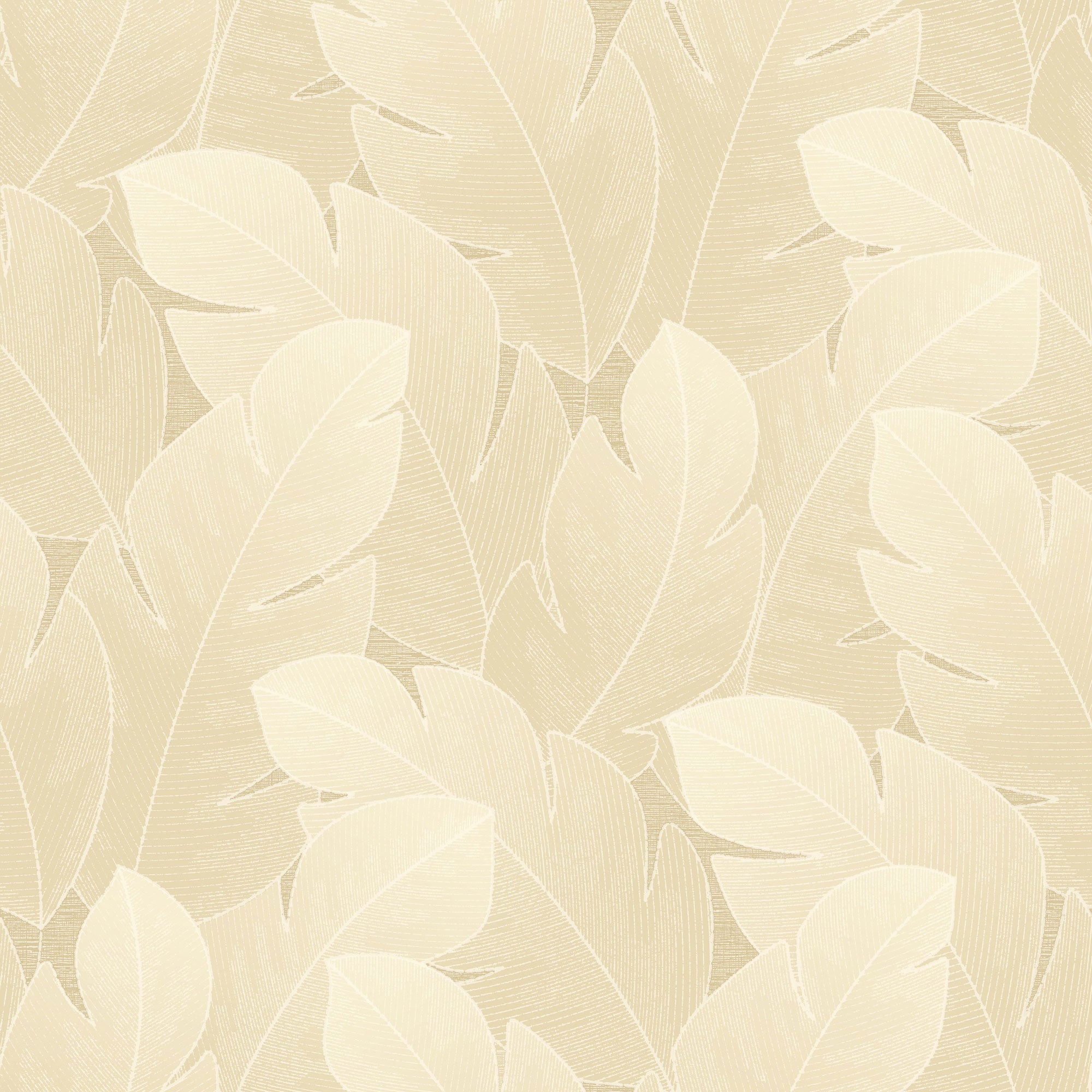 201291212 Yuto Beige Sable Vegetals Wallpaper by Casadeco